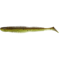 Fishing silicone Reins Bubbling Shad 4" B08 Green Pumpkin Chart Melon (6 pcs/pack) (1552.08.44)