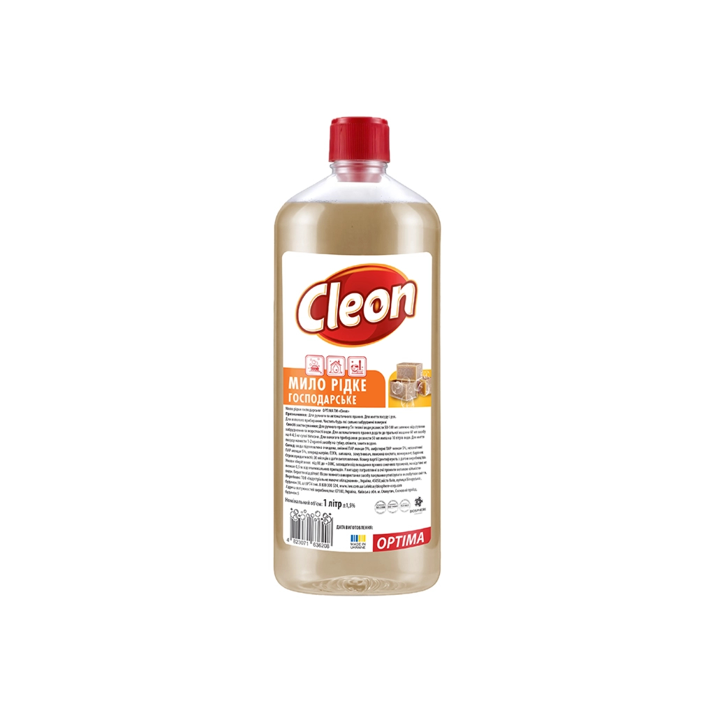 Гель для прання Cleon Господарське рідке мило 1 л (4820289450305)