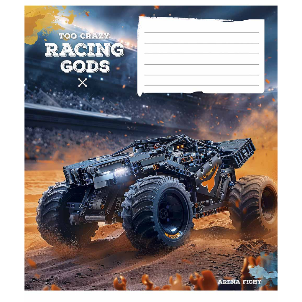 Зошит Школярик Racing gods 18 аркушів клітинка (018-3469K) Зошит Школярик Racing gods 18 аркушів клітинка (018-3469K)