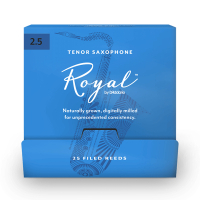 D'Addario Royal Sax Reed - Tenor Sax #2.5 - 25 Pack (RKB0125-B25)