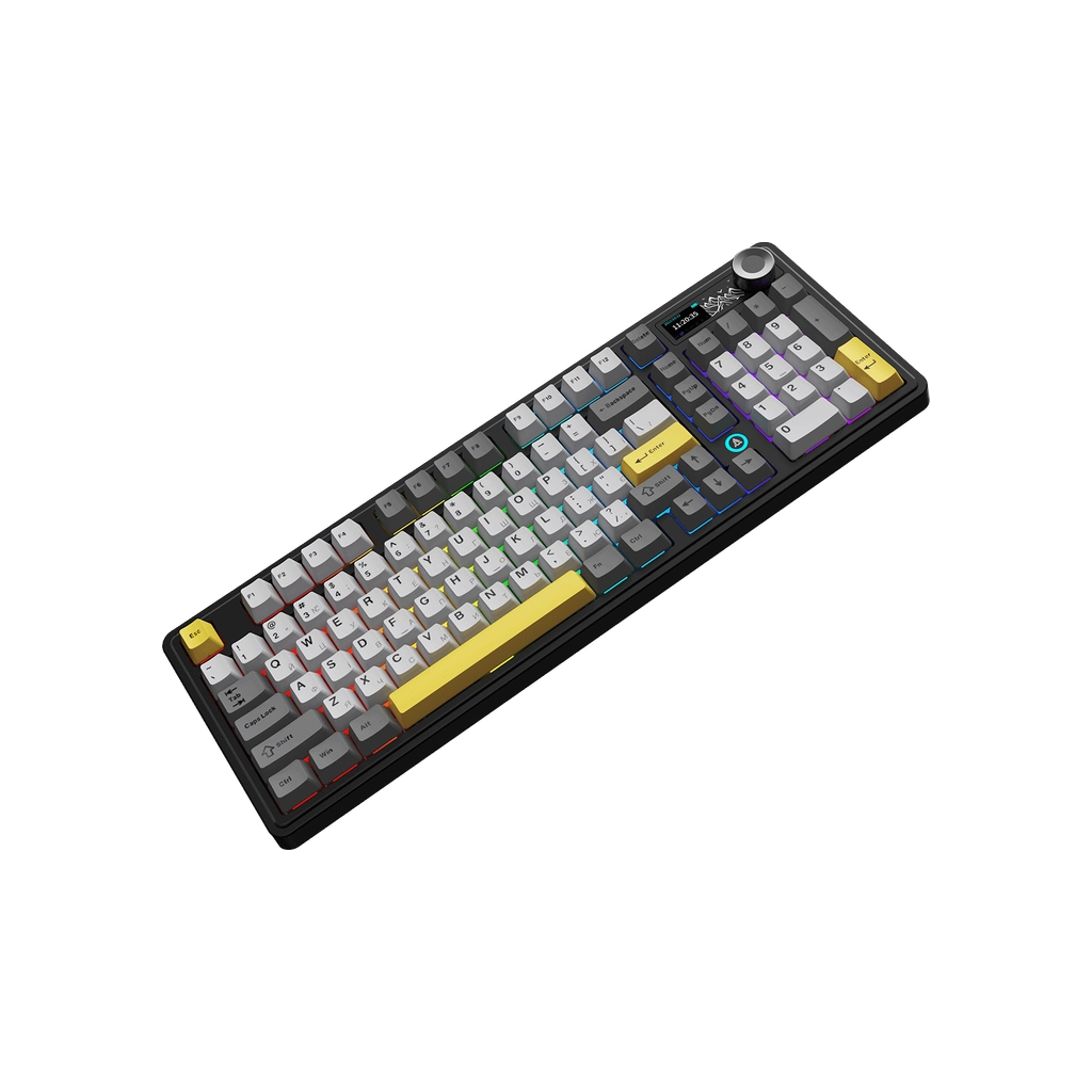 Клавіатура Ajazz AK980 Clear Sky Switch RGB Wireless/Bluetooth/USB Black (AK980-CS-BGY) Клавіатура Ajazz AK980 Clear Sky Switch RGB Wireless/Bluetooth/USB Black (AK980-CS-BGY)