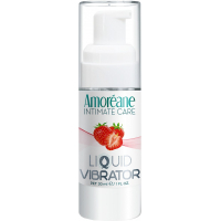 Intimate gel lubricant Amoreane Liquid vibrator Strawberry with strawberry aroma 30 ml (8433345601007)