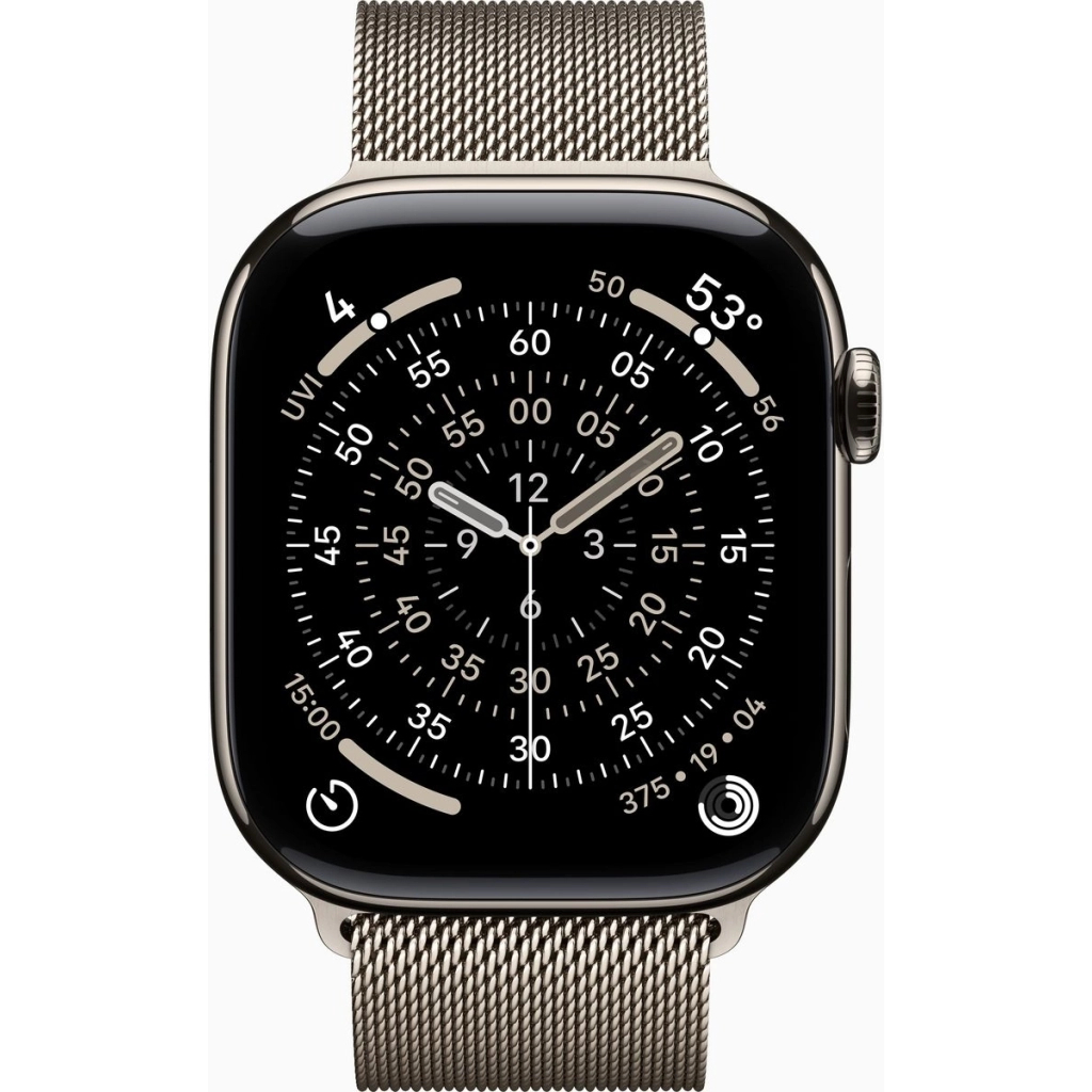 Смарт-годинник Apple Watch Series 11 GPS + Cellular 46mm Natural Titanium Case with Natural Milanese Loop - M/L (MFD04RK/A)