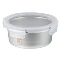 Food container Bergner Go Lovers stainless steel round 690 ml (BG-36315-GY)