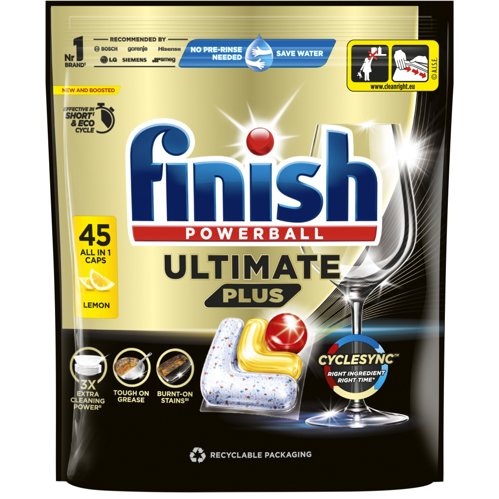 Таблетки для посудомийних машин Finish Ultimate Plus All in 1 Lemon 45 шт. (5908252010998)