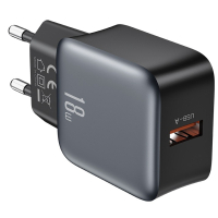 Зарядний пристрій XO USB QC3.0 18W black (L152_Black)