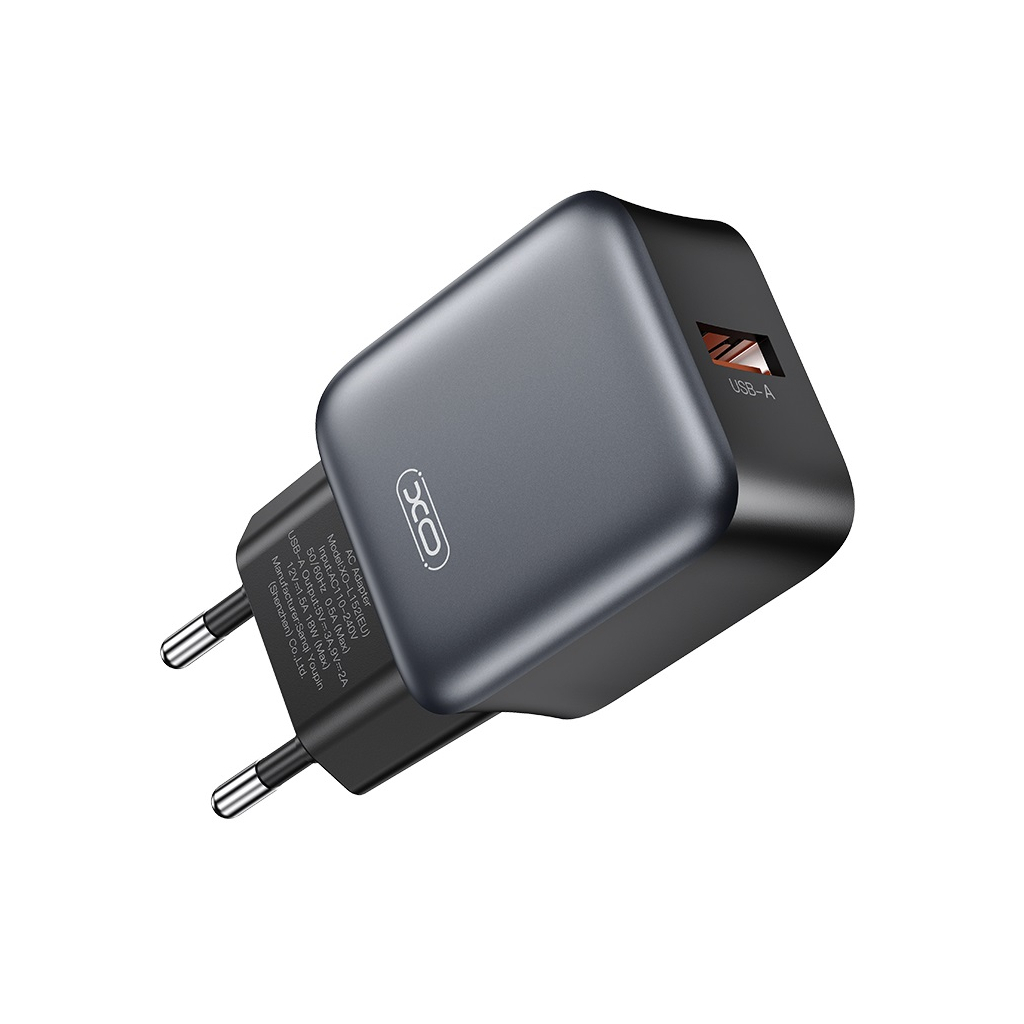Зарядний пристрій XO USB QC3.0 18W black (L152_Black) Зарядний пристрій XO USB QC3.0 18W black (L152_Black)