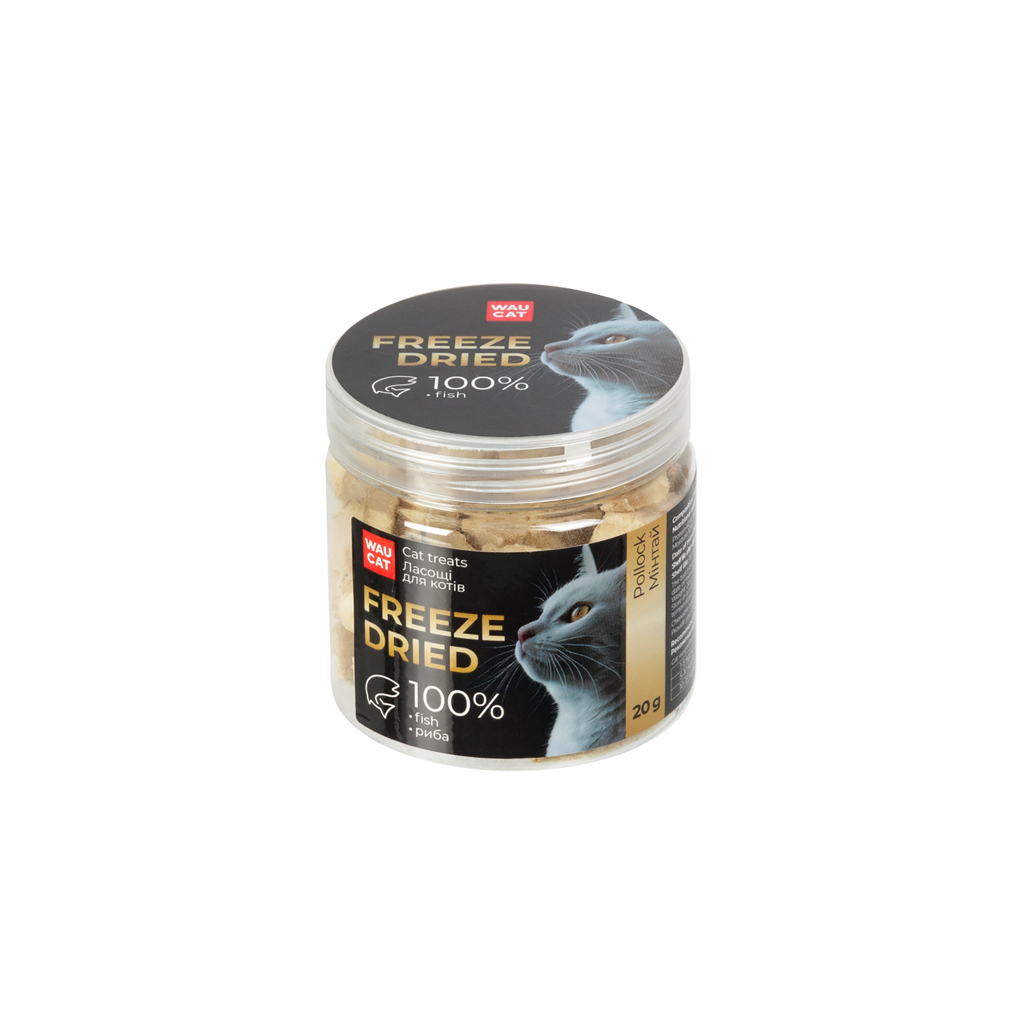 Ласощі для котів Waucat Treats Freeze dried Минтай 20 г (2004)
