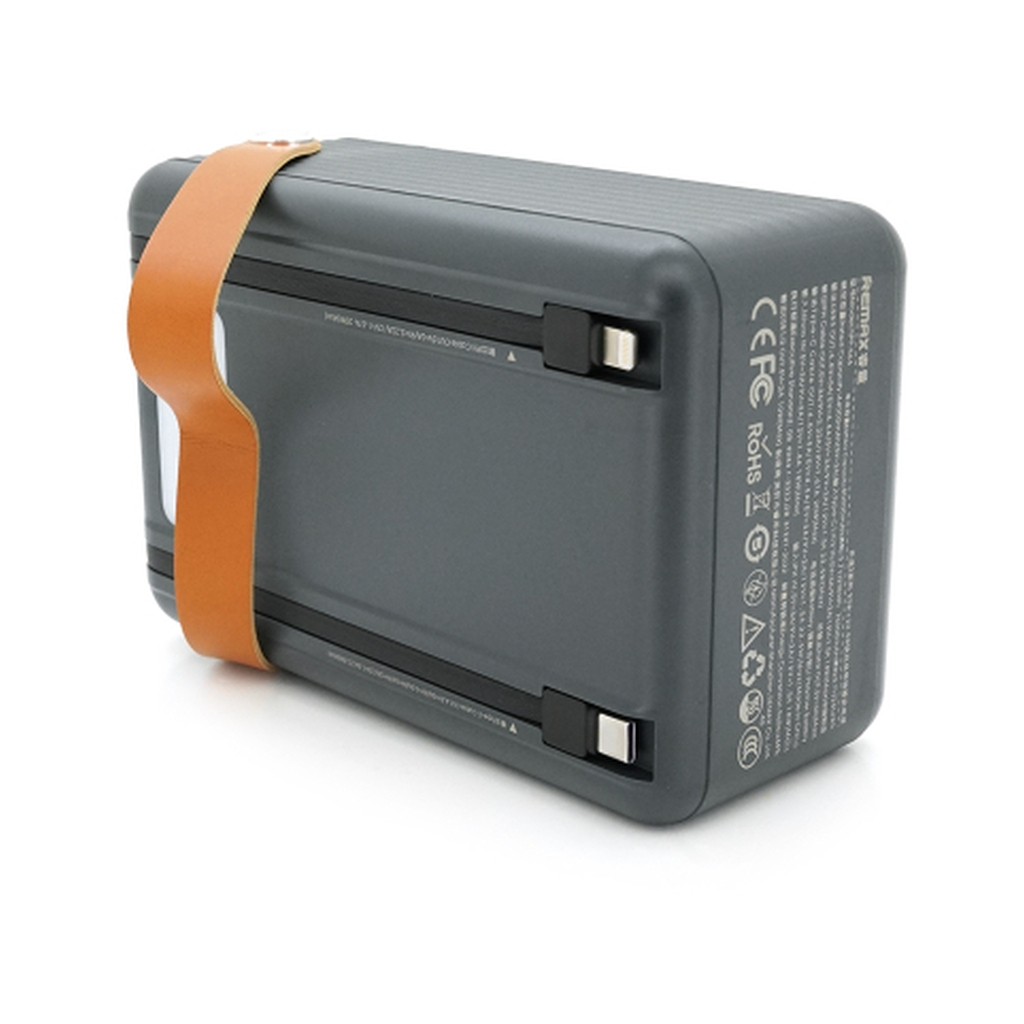 Батарея універсальна Remax 80000mAh, 20W, 3*USB+Type-C+Lighting, Black (RPP-566)