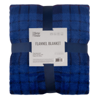 ARDESTO Flannel plaid 160x200cm, 100% polyester, checkered, blue (ART0134PB)