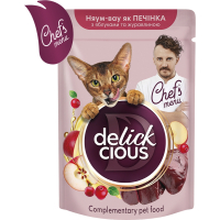 Wet food for cats Delickcious liver with apples and cranberries 85 g (4820269147034)