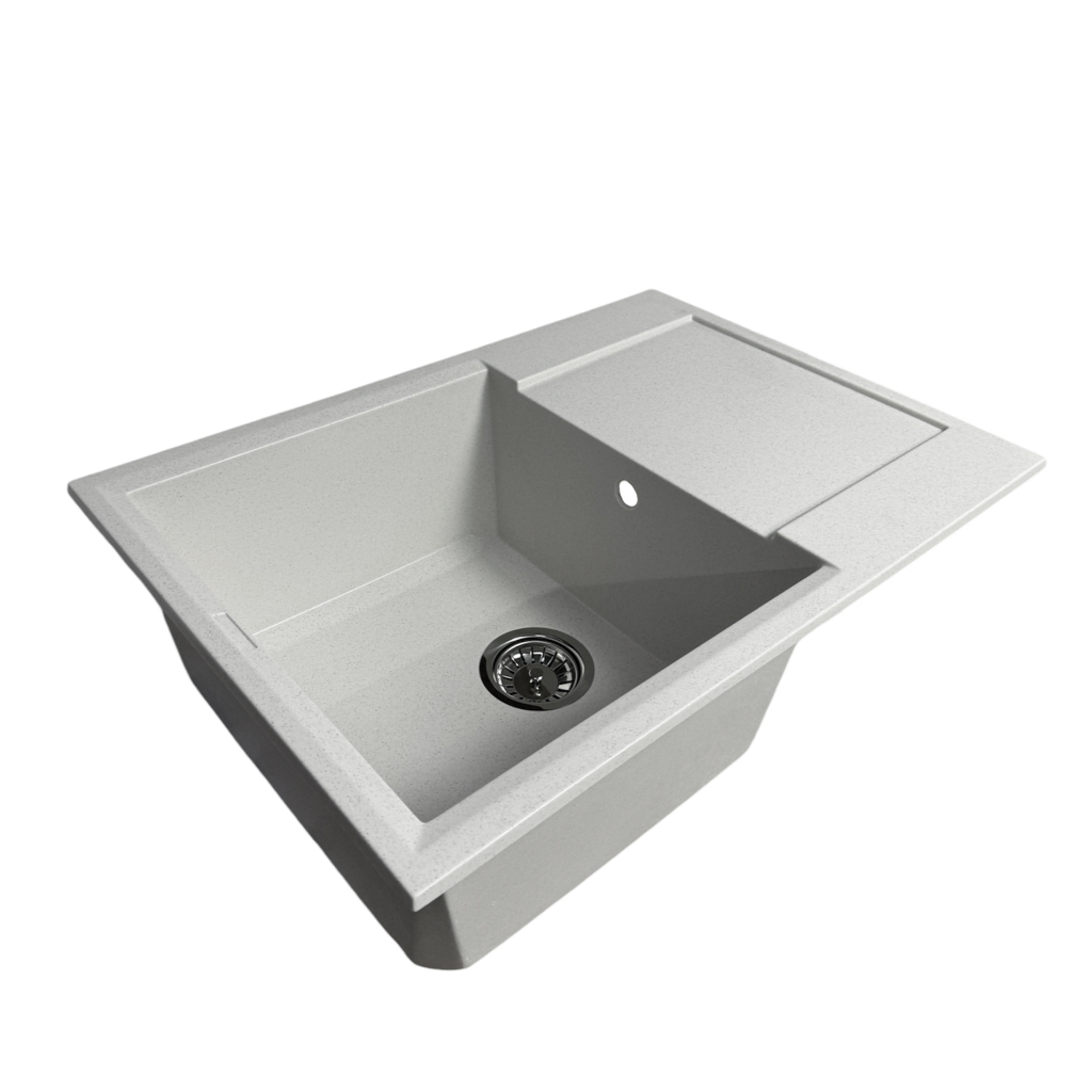 Мийка кухонна Adamant Horizon Medium Old Stone + змішувач та дозатор (4824296104510)