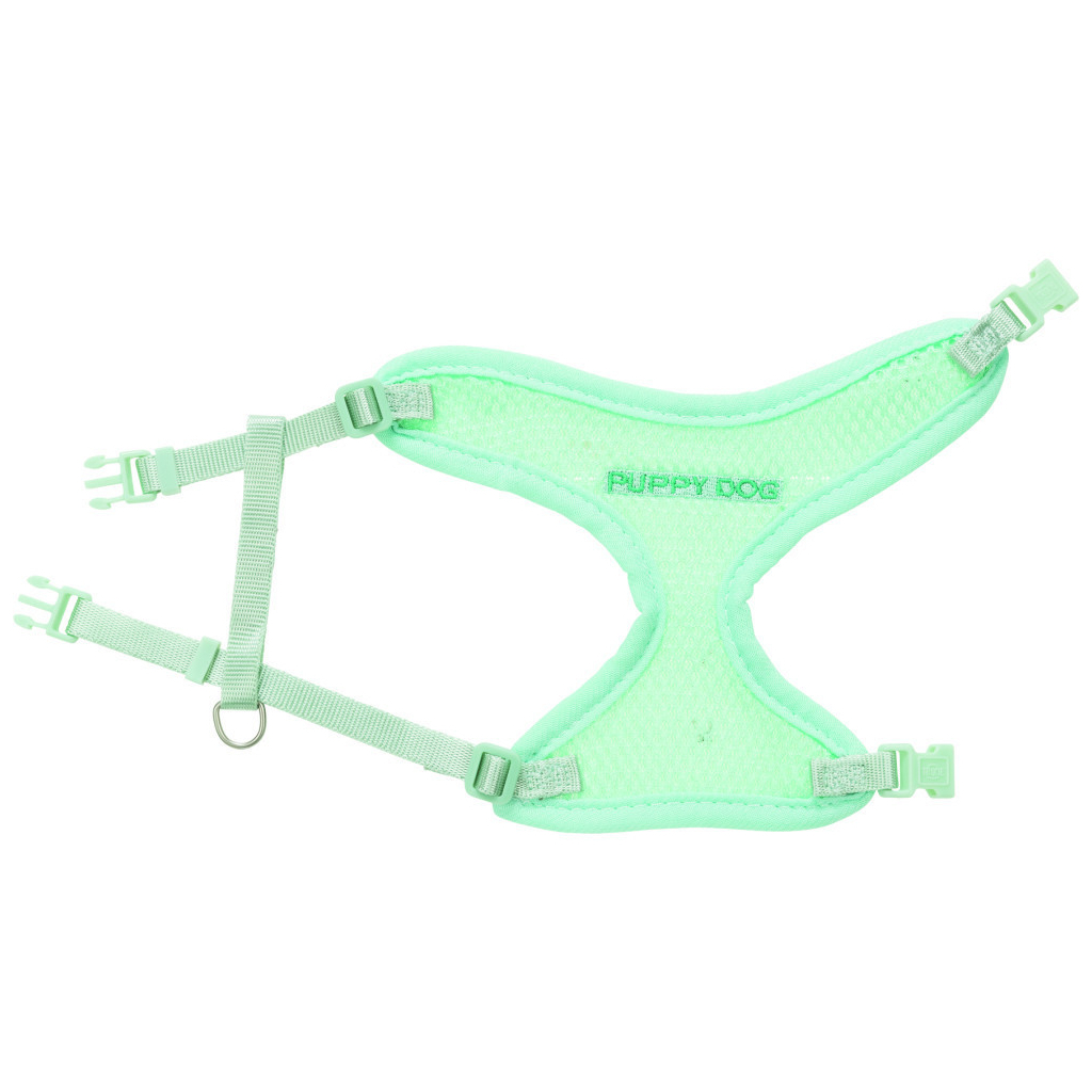 Шлея для собак Trixie з повідцем для цуценят S–M 26–34 см 10 мм м' ятна (4011905155654) Шлея для собак Trixie з повідцем для цуценят S–M 26–34 см 10 мм м' ятна (4011905155654)