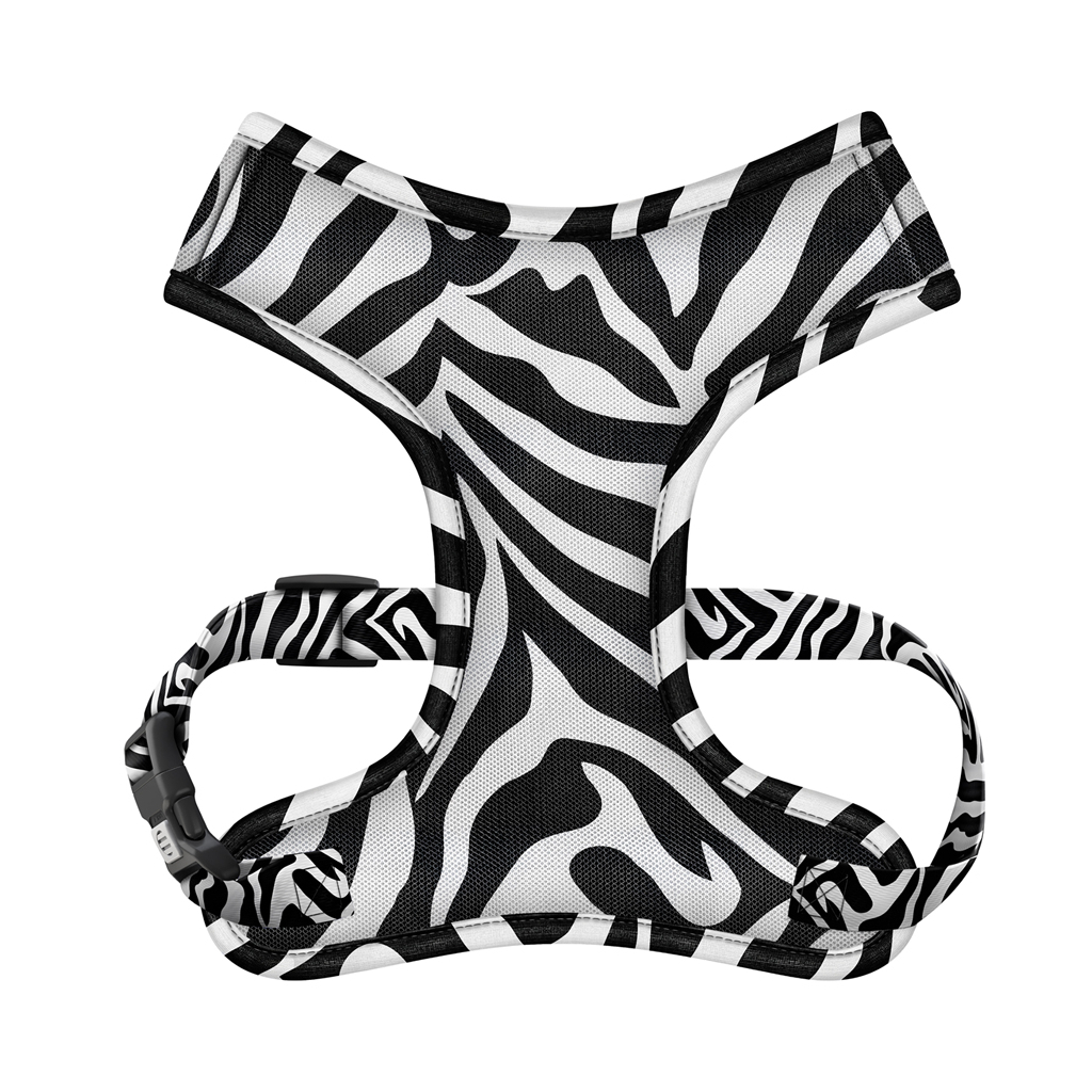 Шлея для собак WAUDOG Mesh дихаюча з QR адресником "Зебра" XS (232-0055)