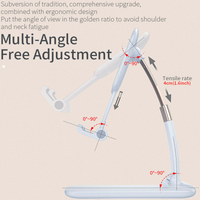 Підставка до планшета та телефона Knight Foldable Desk Mobile Phone Holder Stand (Plastic) White Essager (EZJZM-QSSJ02)