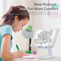 Підставка до планшета та телефона Knight Foldable Desk Mobile Phone Holder Stand (Plastic) White Essager (EZJZM-QSSJ02)