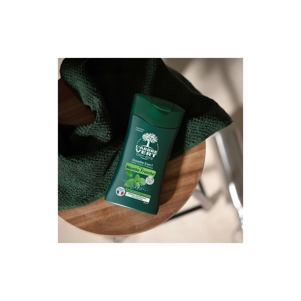 Гель для душу L'Arbre Vert Для чоловіків 3в1 З екстрактом свіжої м'яти 260 мл (3450601100420)