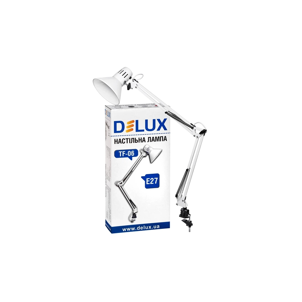 Настільна лампа Delux TF-06 E27 Біла (90012370)