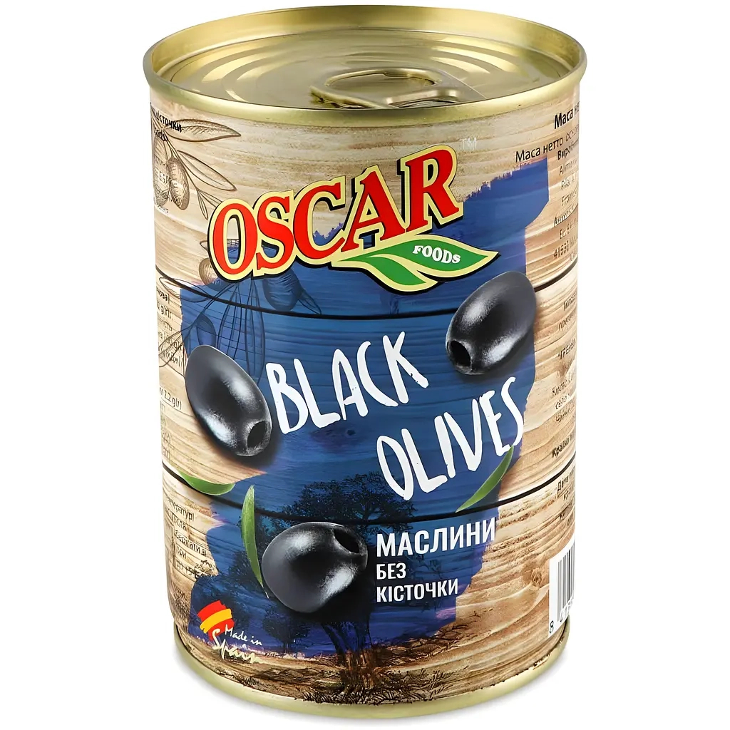 Овочева консервація Oscar foods Маслини без кісточки 280 г (8413552051369)
