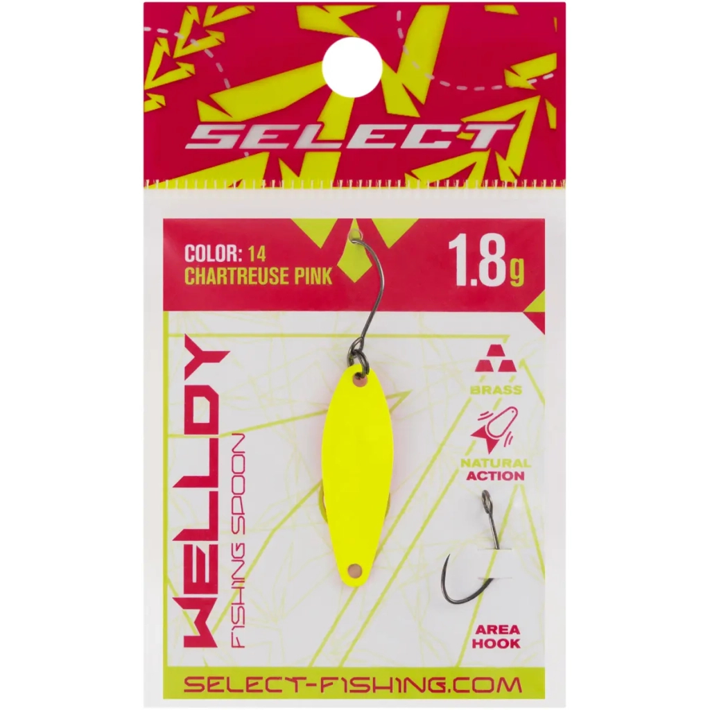 Блешня Select Welldy 1.8g 31mm 14 Chartreuse Pink (1870.80.91) Блешня Select Welldy 1.8g 31mm 14 Chartreuse Pink (1870.80.91)