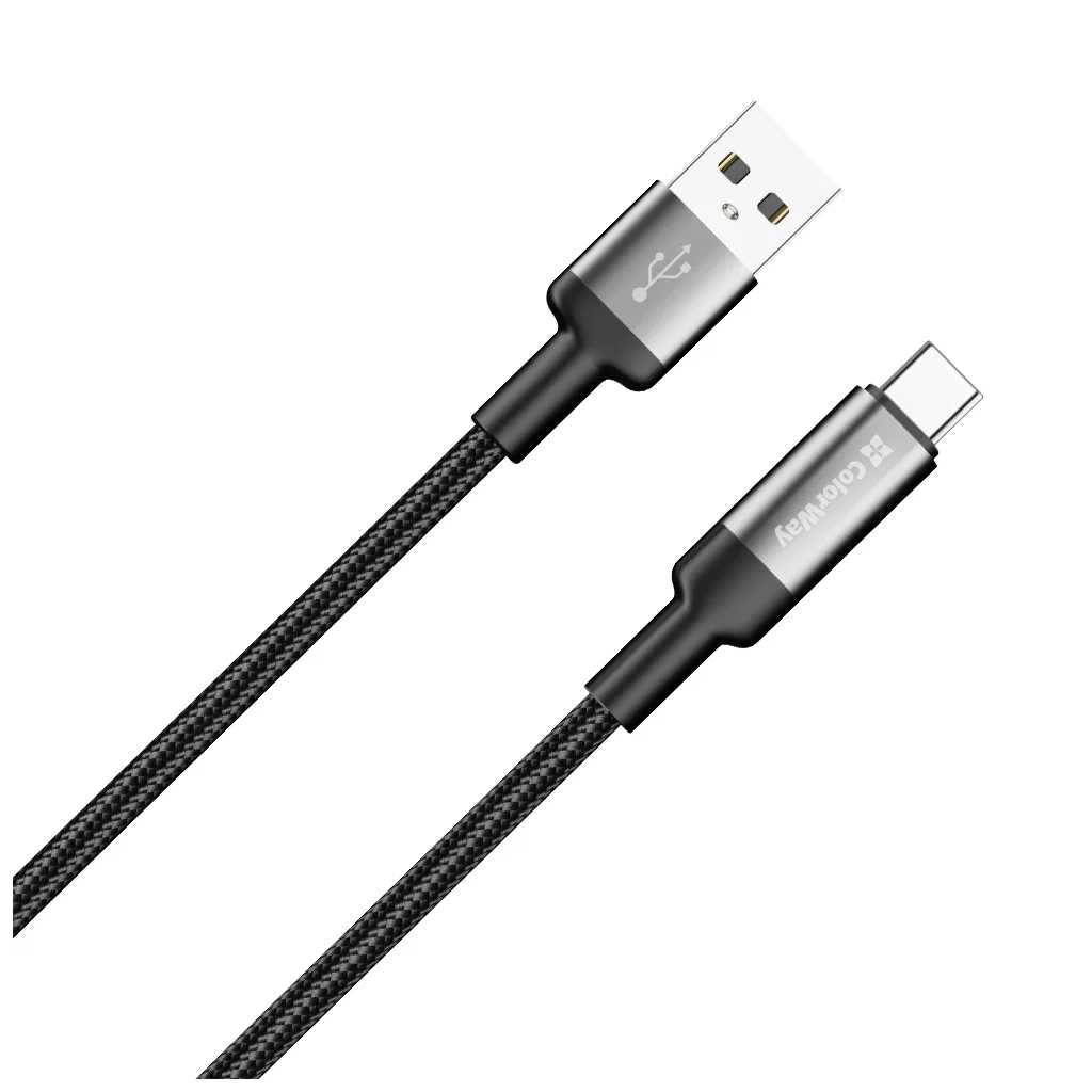 Дата кабель USB 2.0 AM to USB-C 1.0m 6A braided wire black ColorWay (CW-CBUC096-BK) Дата кабель USB 2.0 AM to USB-C 1.0m 6A braided wire black ColorWay (CW-CBUC096-BK)