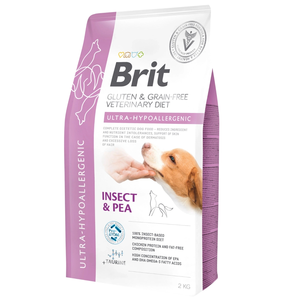 Сухий корм для собак Brit GF VetDiets Ultra-hypoallergenic з комахами 2 кг (8595602559589) Сухий корм для собак Brit GF VetDiets Ultra-hypoallergenic з комахами 2 кг (8595602559589)
