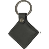 Keychain with a Merlion MIFARE chip, 13.56MHz, MF-Leather, in a leather case, gray (MF-Leather)