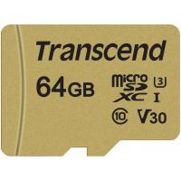 Карта пам'яті Transcend 64GB microSDHC class 10 UHS-I U3 V30 (TS64GUSD500S)