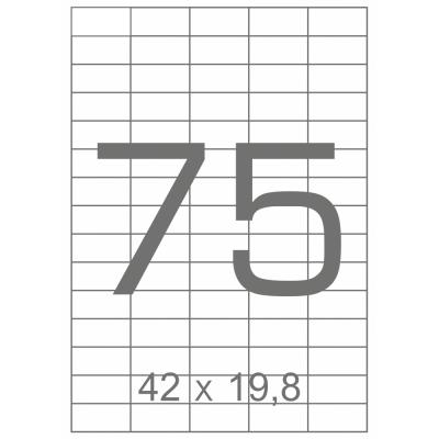 Етикетка самоклеюча TAMA 42х19,8 (75 на листі) с/кл (100листів) (17797)