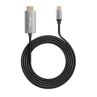 Кабель мультимедійний USB-C to HDMI 1.8м BLACK Trust (23332)