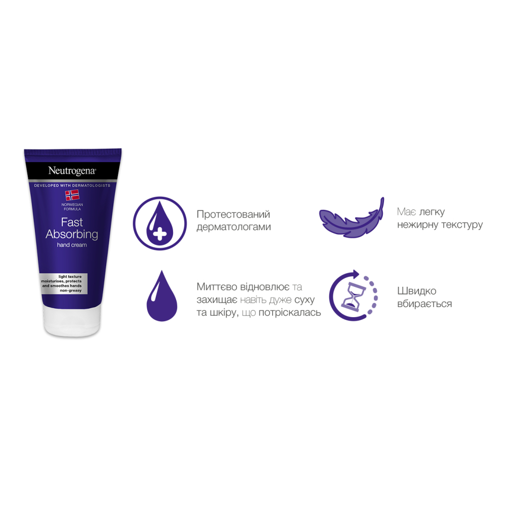 Крем для рук Neutrogena Норвезька формула Швидке поглинання 75 мл (3574661133959/3574660239829)