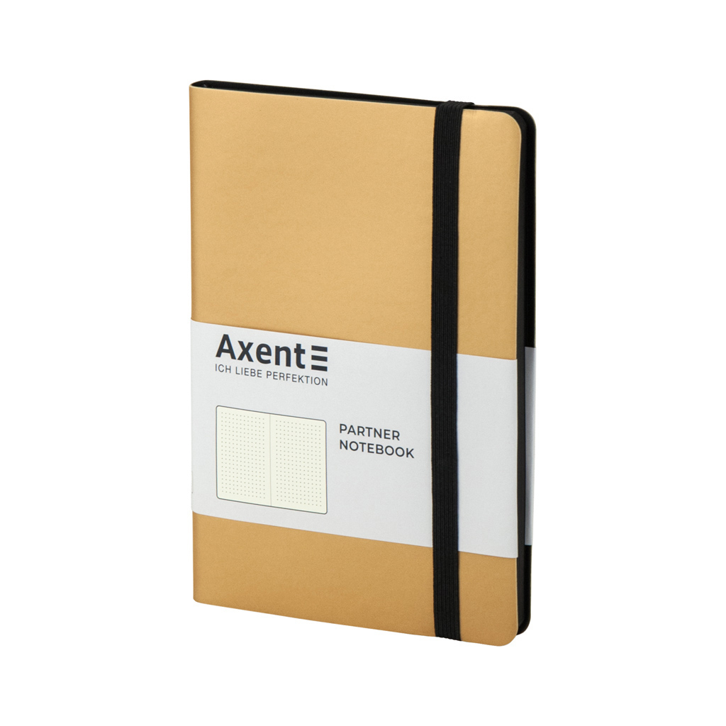 Книга записна Axent Partner Soft 125х195 мм в точку 96 аркушів Золотиста (8312-35-A)