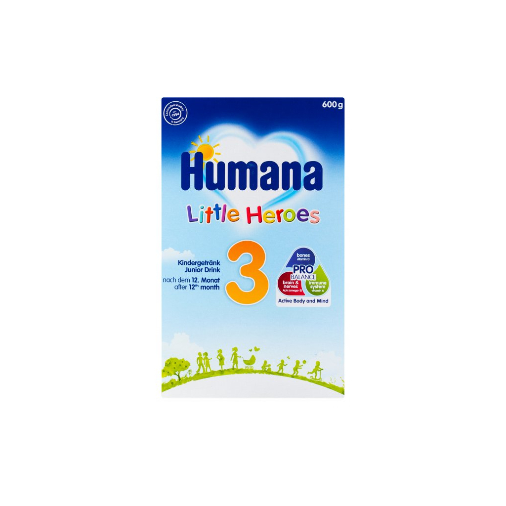 Дитяча суміш Humana Little Heroes 3 молочна з пребіотиками-галактоолігосахаридам (4031244002761) Дитяча суміш Humana Little Heroes 3 молочна з пребіотиками-галактоолігосахаридам (4031244002761)