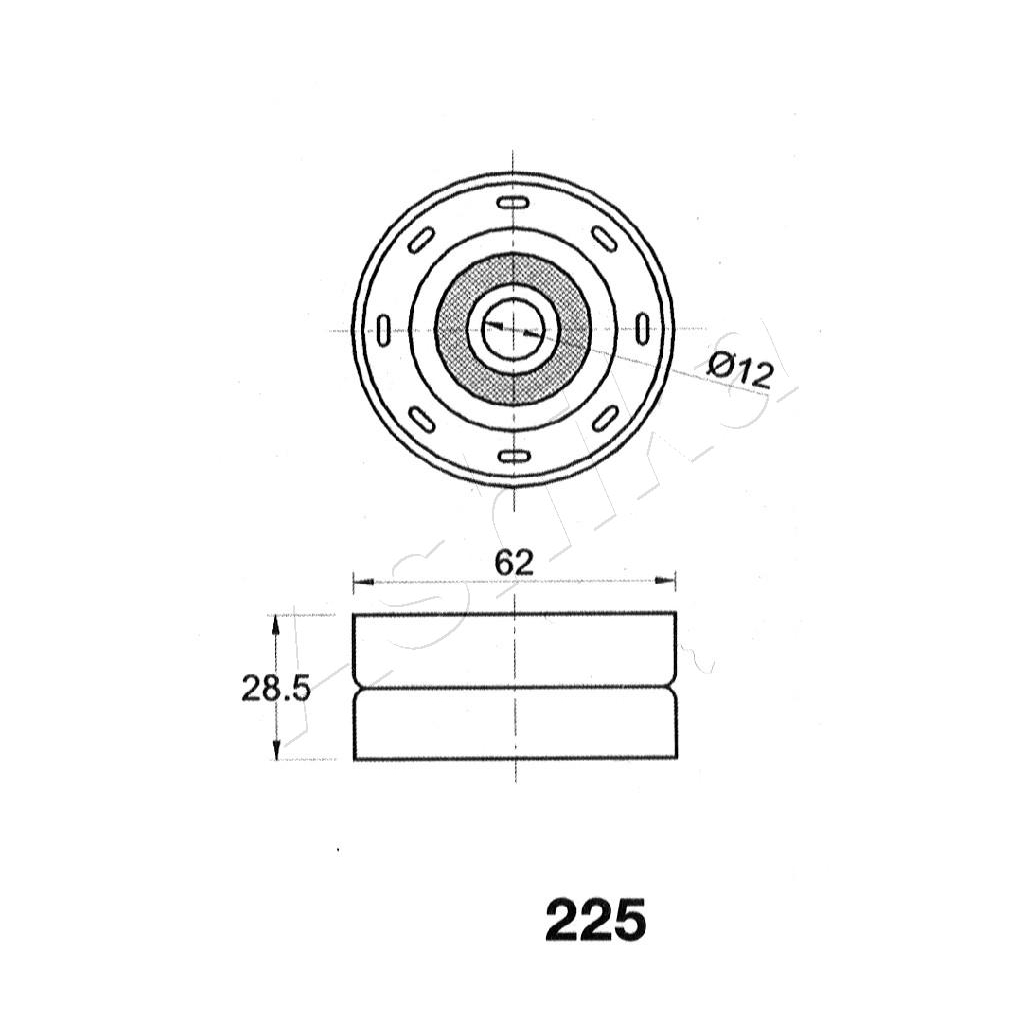 Ролик натягувача ременя ASHIKA 45-02-225