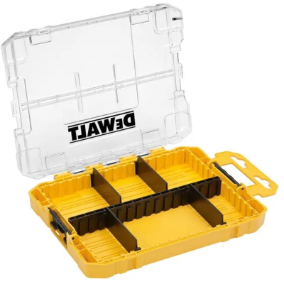 Ящик для інструментів DeWALT для біт системи TSTAK Tough Case М з футляро та касетами 4 шт, роздільники 6шт (DT70802)