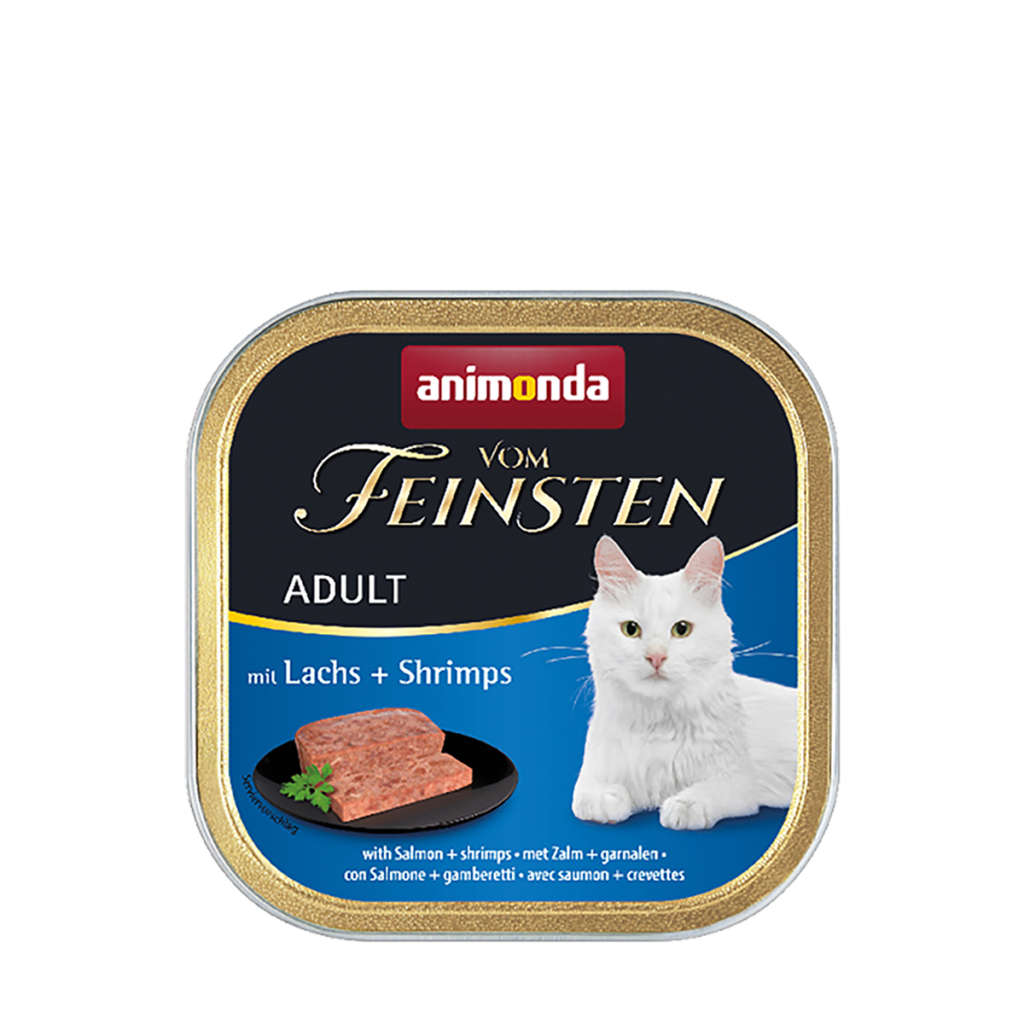 Паштет для котів Animonda Vom Feinsten Adult with Salmon + Shrimps 100 г (4017721832021)