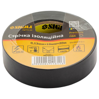 Ізоляційна стрічка Sigma ПВХ чорна 0.13мм*19мм*20м Premium (8411611)