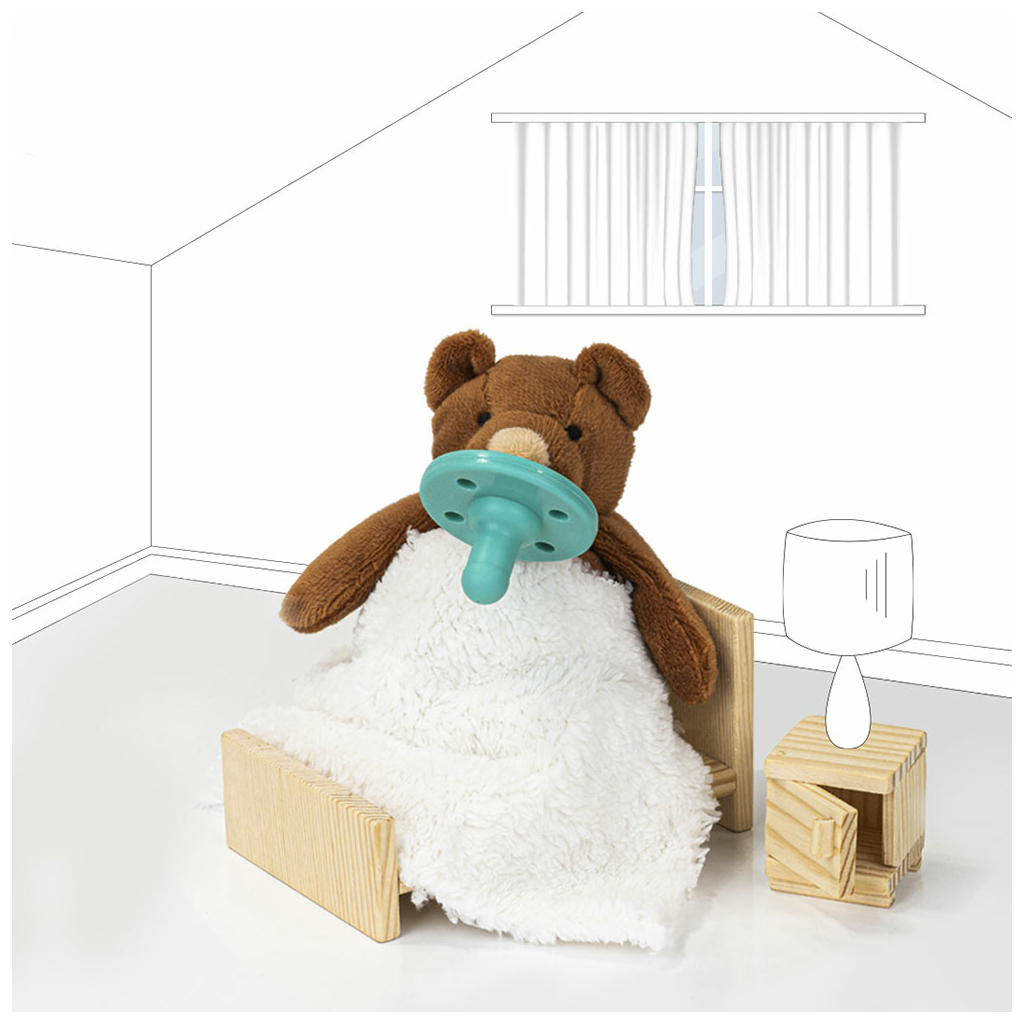 Пустушка MinikOiOi силіконова з м'якою іграшкою Sleep Buddy 0+m (Moi) (101010008)