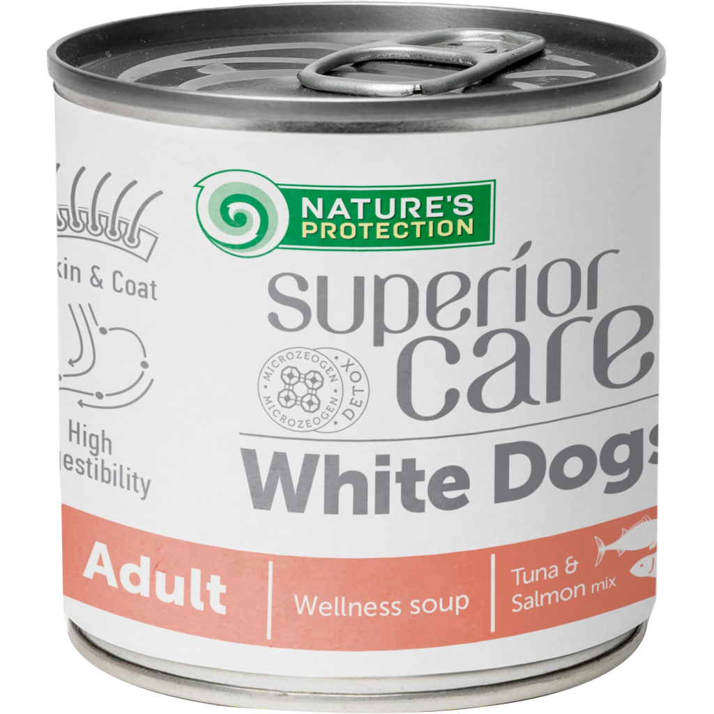 Консерви для собак Nature's Protection White Dogs All Breeds Adult Salmon and Tuna суп 140 мл (KIKNPSC63360)