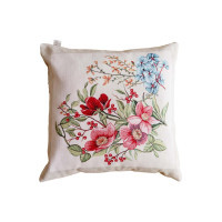 Pillowcase Provence tapestry decorative Flowers in a frame 45x45 cm (034209)