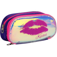 Cool For School pencil case 2 compartments neon with pompon Red (CF6618-red)