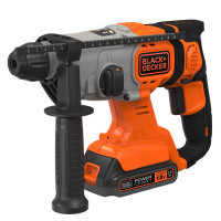 Black&Decker SDS-Plus drill, 18 V, 2Ah, 1.2 J, 3 modes, bag, 2.2 kg (BCD900D1S)