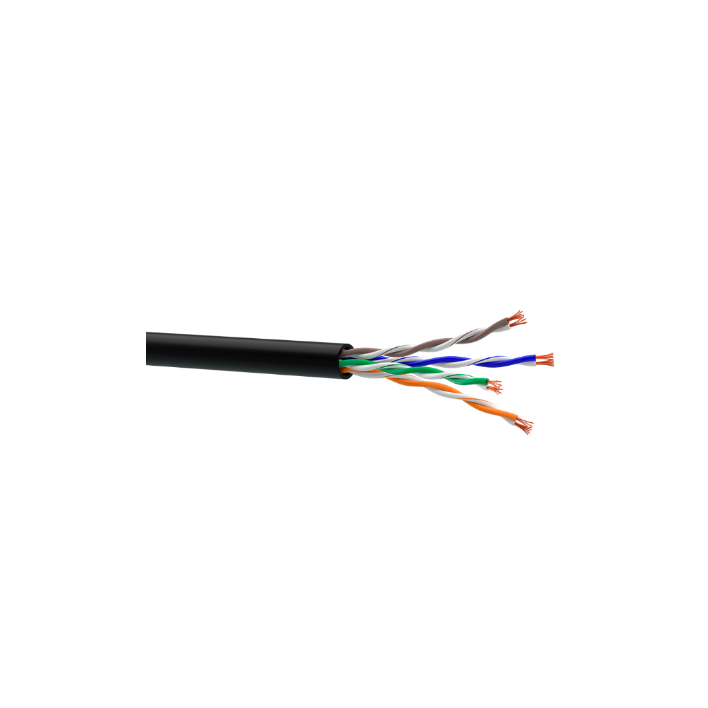 Кабель мережевий OK-Net UTP 305м cat.5e патч зовнішній (U/UTP-cat.5E-SL patch) (КГПП-ВП (100) 4*2*AWG26/7)