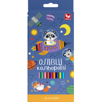 Colored pencils Schoolboy Trihedral With sharpener 24 colors (133SH-24)