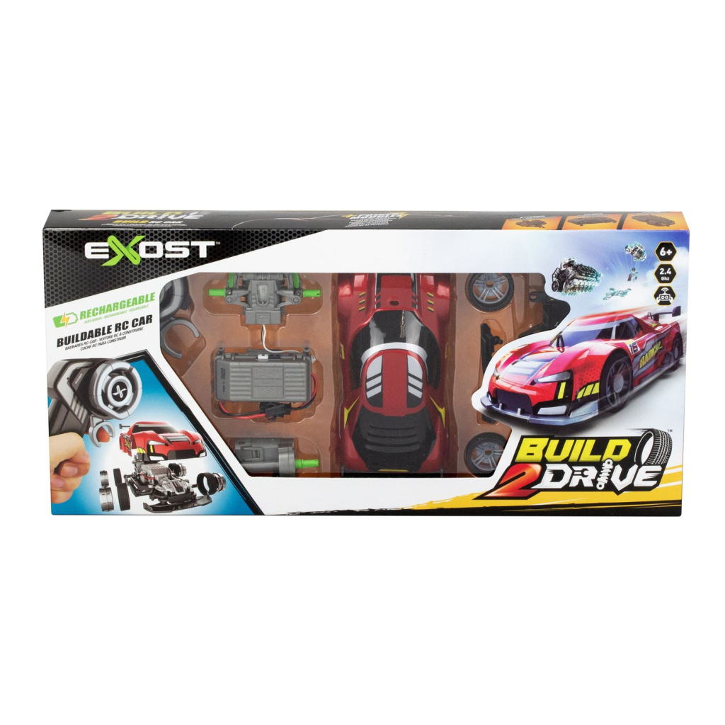 Ігровий набір Silverlit BUILD 2 DRIVE RADICAL RACER, РК, 2,4 GHz (ГГц), червона (20701)