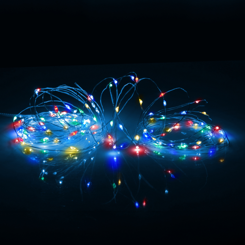 Гірлянда YES! Fun Нитка на мідному дроті 100 LED Різнокольорова 10 м Статична USB (975037)