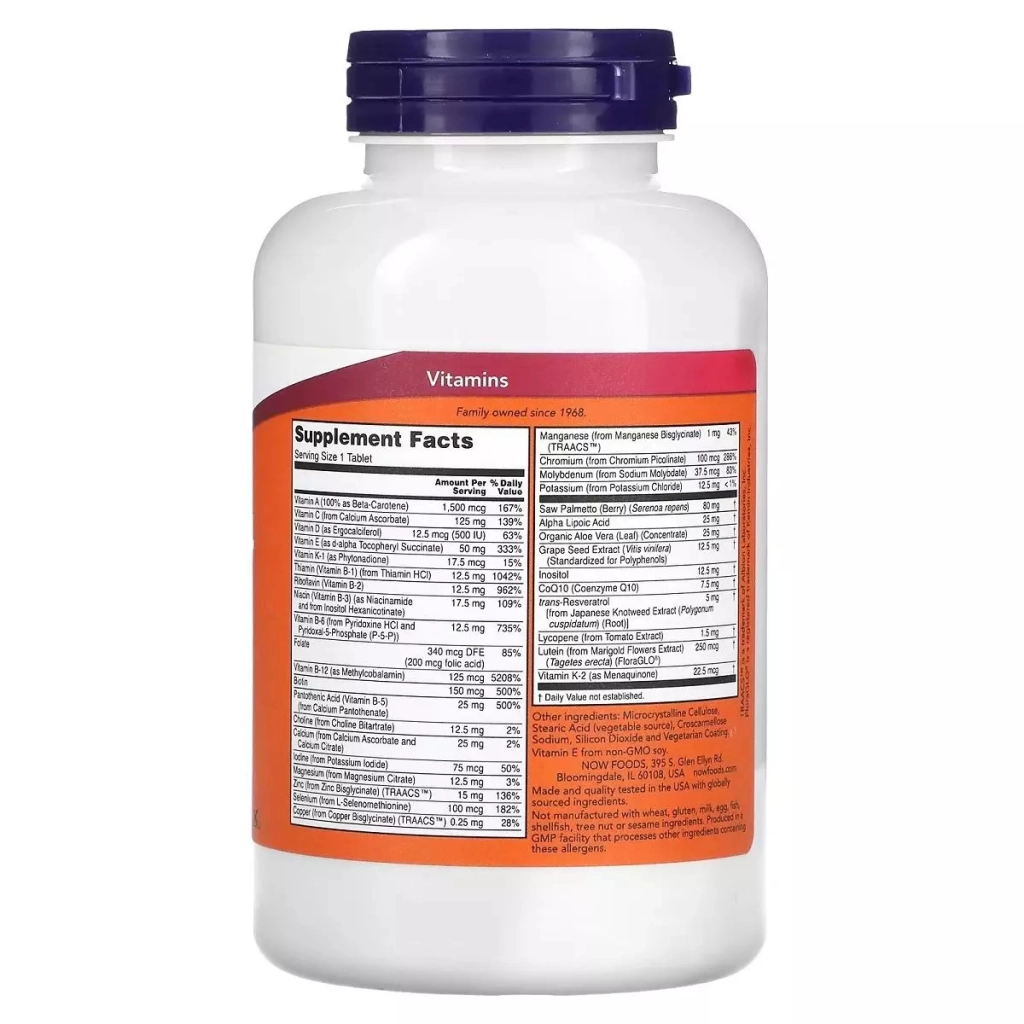 Мультивітамін Now Foods Супер Мультивітаміни для Чоловіків, Adam, Superior Men's Multi, 120 таб (NOW-03876) Мультивітамін Now Foods Супер Мультивітаміни для Чоловіків, Adam, Superior Men's Multi, 120 таб (NOW-03876)