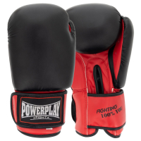 Боксерські рукавички PowerPlay 3004 Classic Чорно-Червоні 12 унцій (PP_3004_12oz_Bl/Red)