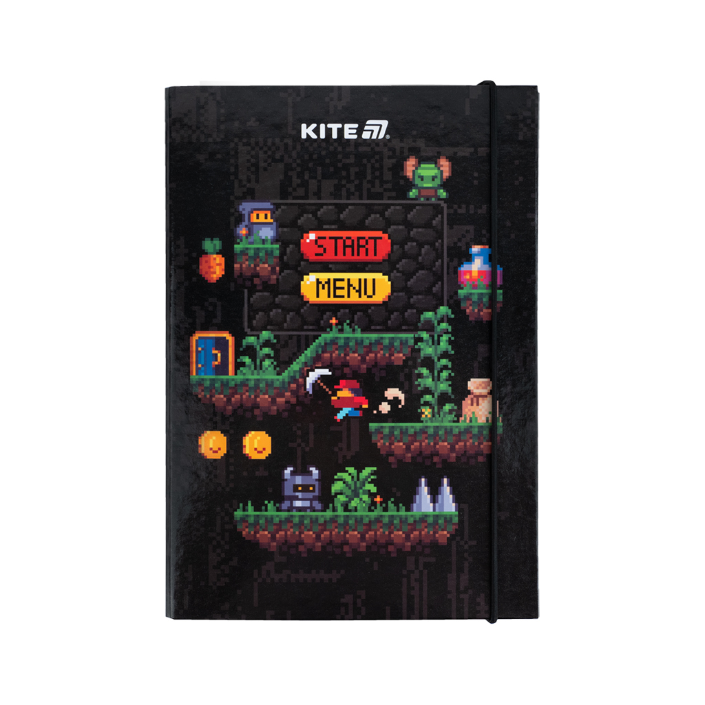 Папка для зошитів Kite В5 на гумці Pixel Game (K25-210-2)