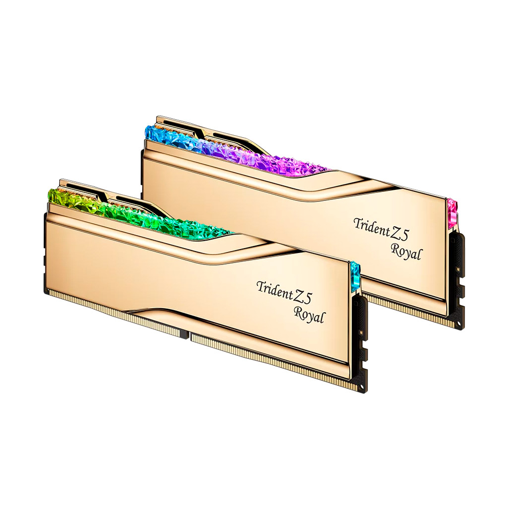 Модуль пам'яті для комп'ютера DDR5 32GB (2x16GB) 7200 MHz Trident Z5 Royal Gold G.Skill (F5-7200J3445G16GX2-TR5G)